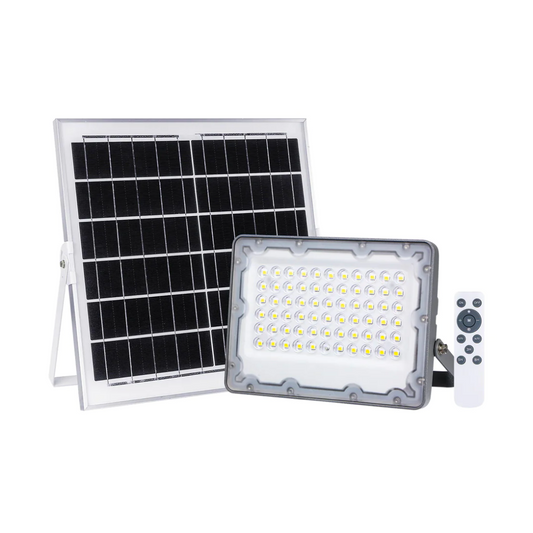 Reflector Led Solar 1000lm Con Panel Solar Montable