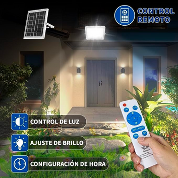 Reflector Led Solar 1000lm Con Panel Solar Montable