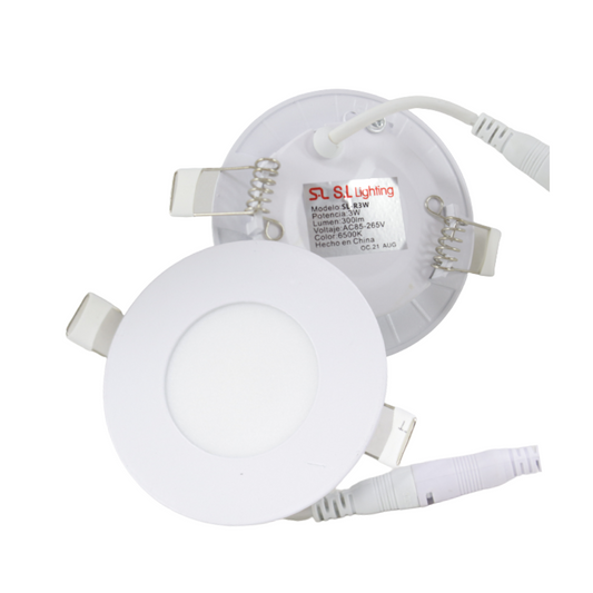 Plafón LED Empotrable 3w Slim SL Frio