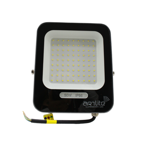 Reflector LED 50w SMD Cuadrado Slim Blanco Frio