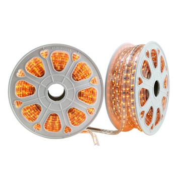 Manguera Tira Led Luz Plana Uso Exterior 25m Amarillo IP65