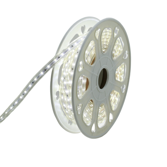 Manguera Tira Led Luz Plana Uso Exterior 10m Blanco Frio