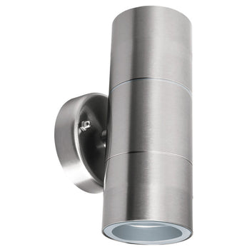 Luminario De Pared Cilindro Doble Satin Exterior Base GU10