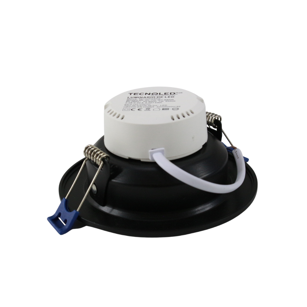 Empotrable Downlight (negro mate) 7w Luz Blanca