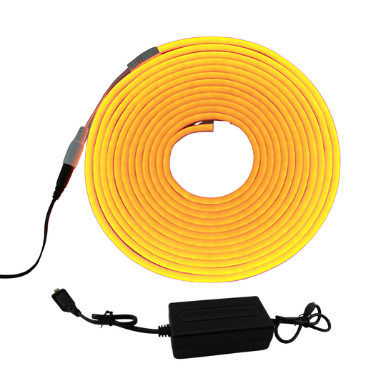 Manguera LED Neon Naranja en Carrete 5 mts + Adaptador