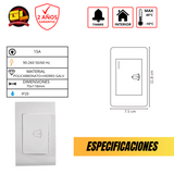 Placa Contacto Timbre  Blanco 213