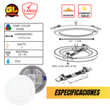 Plafón LED Ajustable 7w Luz Blanca