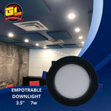 Empotrable Downlight (negro mate) 7w Luz Blanca