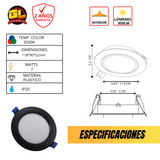 Empotrable Downlight (negro mate) 7w Luz Blanca