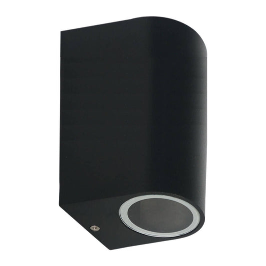 Luminaria De Pared Cilindro Doble Negra