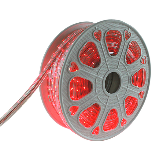 Manguera Tira Led Luz Plana Uso Exterior 25m Rojo IP65